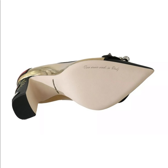 NIB Dolce & Gabbana crystal buckle appliqué heels - Picture 4 of 8